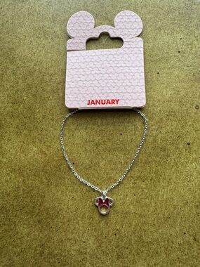 Disney January Silver Tone Bracelet with Minnie Mouse Charm - NWT